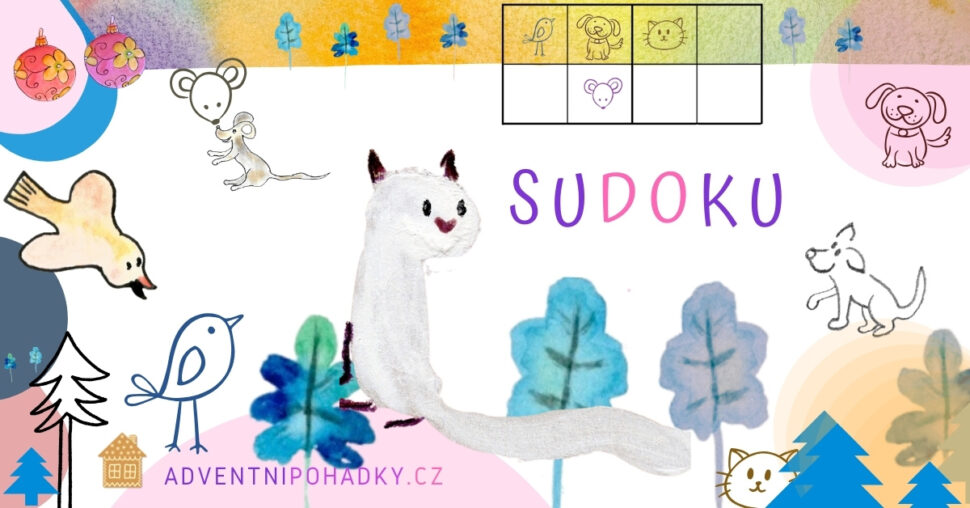 Adventní kalendář vánoční pohádky a hry pro děti a rodiče, sudoku